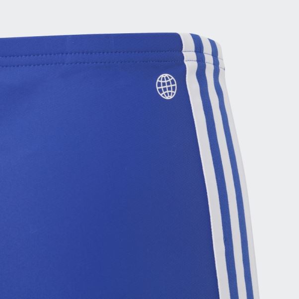 Boxer De Bain Classique 3 Bandes Adidas Bleu