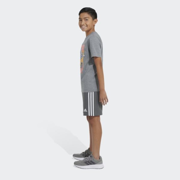 Adidas Chiné Skater Badge Of Sport Tee Gris Moyen