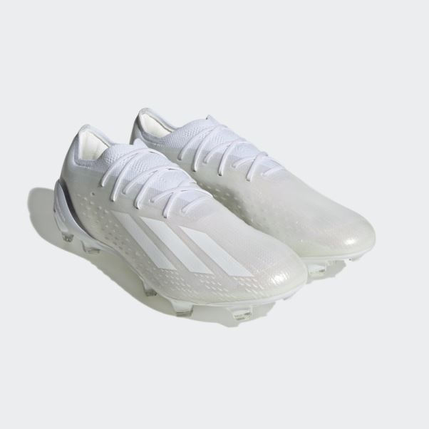 Adidas X Speedportal.1 Crampons De Football Pour Terrain Sec Blanc