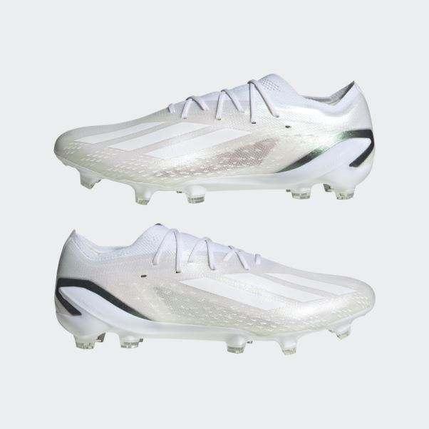 Adidas X Speedportal.1 Crampons De Football Pour Terrain Sec Blanc