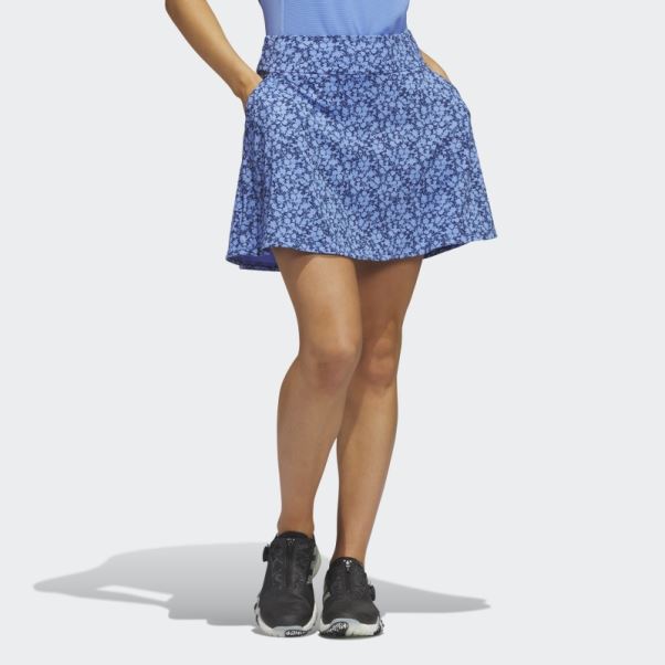 Jupe-short De Golf Imprimée Adidas Bleu Marine 16 Pouces