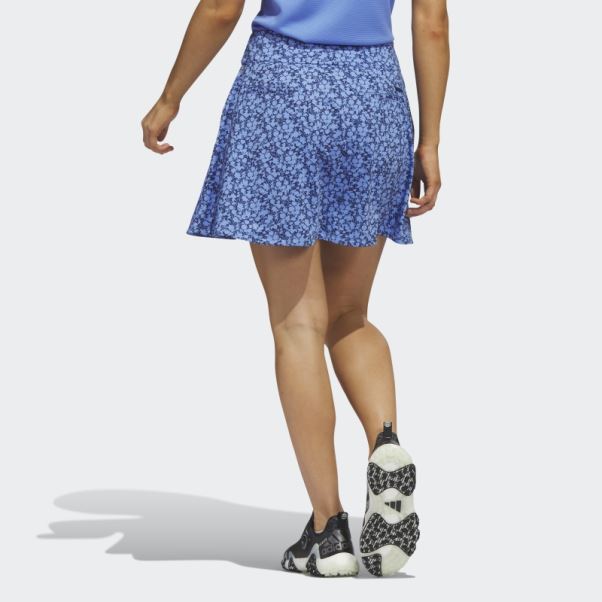 Jupe-short De Golf Imprimée Adidas Bleu Marine 16 Pouces