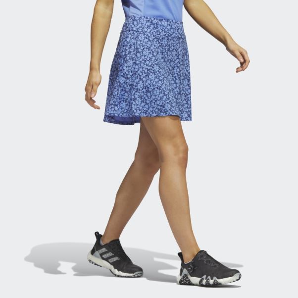 Jupe-short De Golf Imprimée Adidas Bleu Marine 16 Pouces