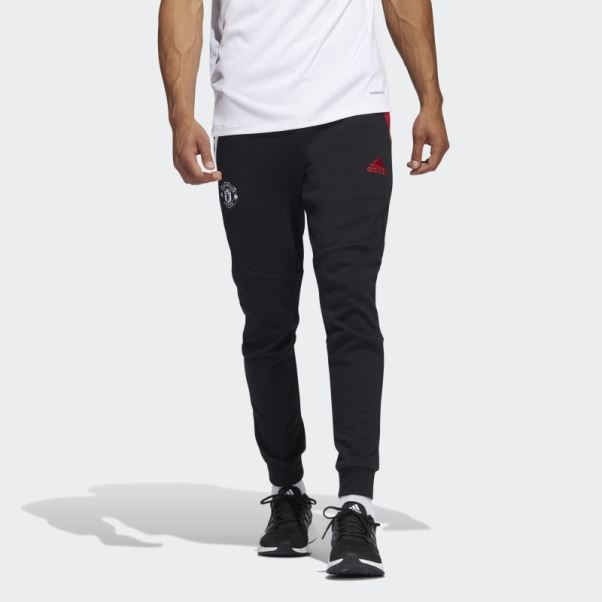 Pantalon De Survêtement Adidas Manchester United Travel Noir Chaud