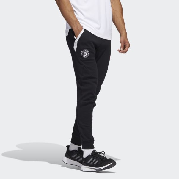 Pantalon De Survêtement Adidas Manchester United Travel Noir Chaud