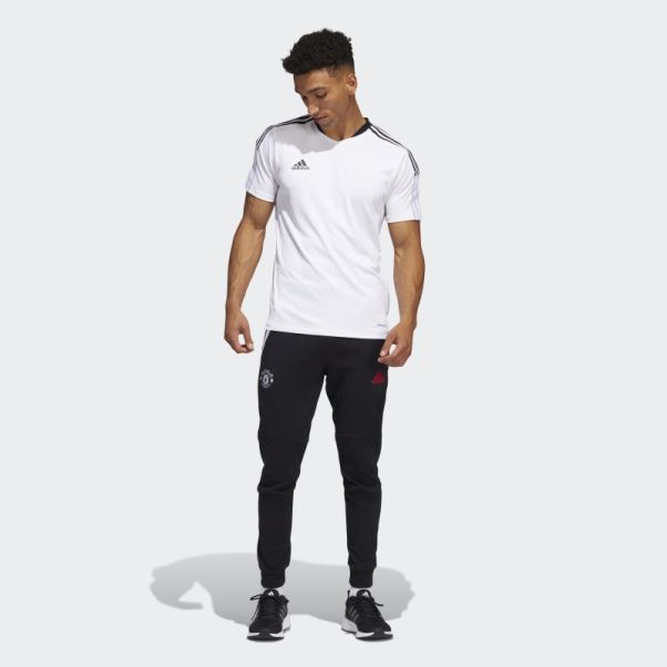 Pantalon De Survêtement Adidas Manchester United Travel Noir Chaud