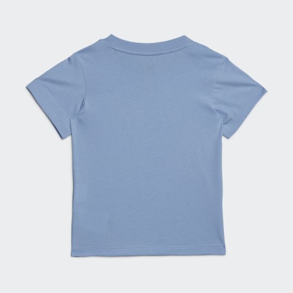 Tee Shirt Adicolor Bleu Aube Adidas