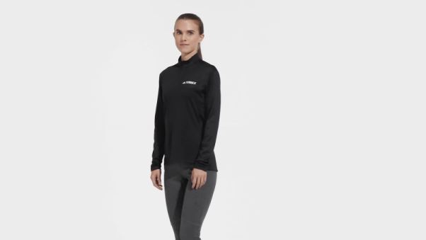 T-shirt à Manches Longues Demi-zip Terrex Multi Adidas Noir