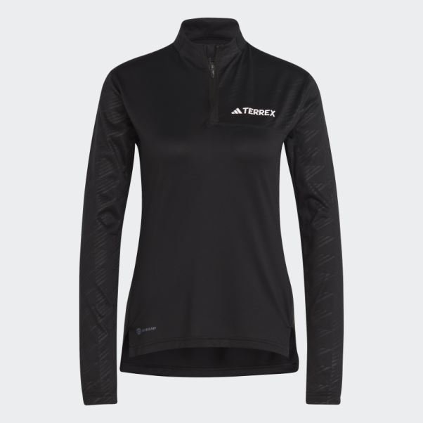 T-shirt à Manches Longues Demi-zip Terrex Multi Adidas Noir