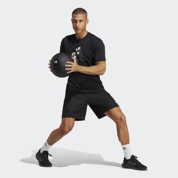 Short D'entraînement Saisonnier Noir Train Essentials Adidas