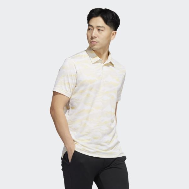 Polo Imprimé Horizon Adidas Blanc