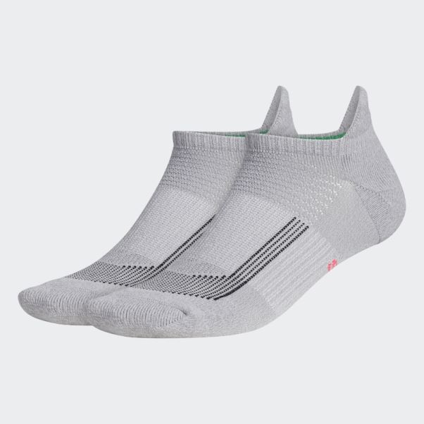 Chaussettes Invisibles à Onglets Running Superlite Gris Clair 2 Paires Adidas