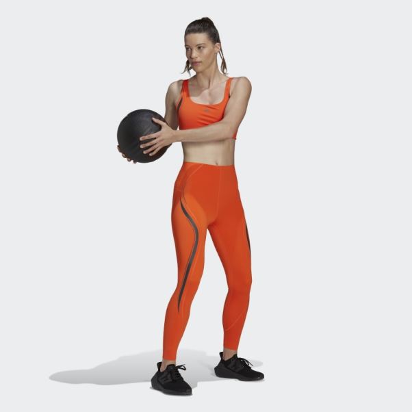 Soutien-gorge De Sport à Maintien Moyen Adidas Powerimpact Luxe Orange