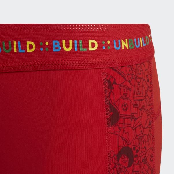 Collants Courts Adidas X Lego Play Rouge