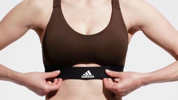 Adidas Soutien-gorge Hyperglam à Maintien Moyen Powerreact Training Marron