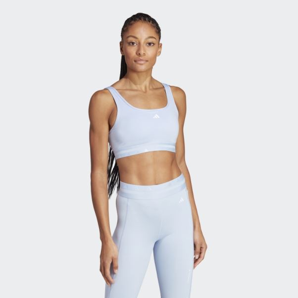 Soutien-gorge Techfit à Maintien Léger Adidas Aube Aeroreact Bleu