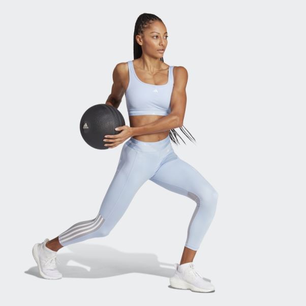 Soutien-gorge Techfit à Maintien Léger Adidas Aube Aeroreact Bleu