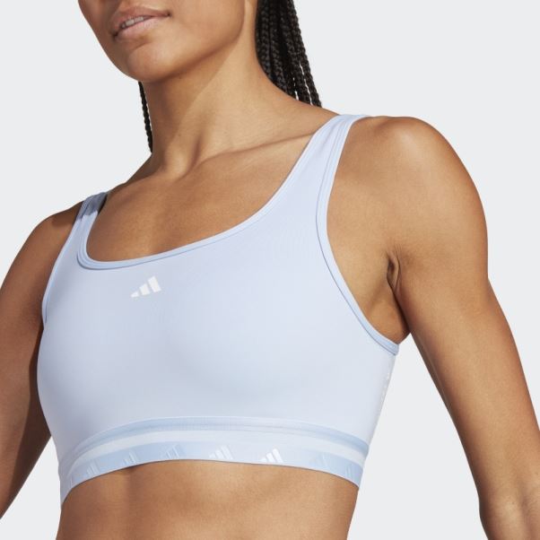 Soutien-gorge Techfit à Maintien Léger Adidas Aube Aeroreact Bleu