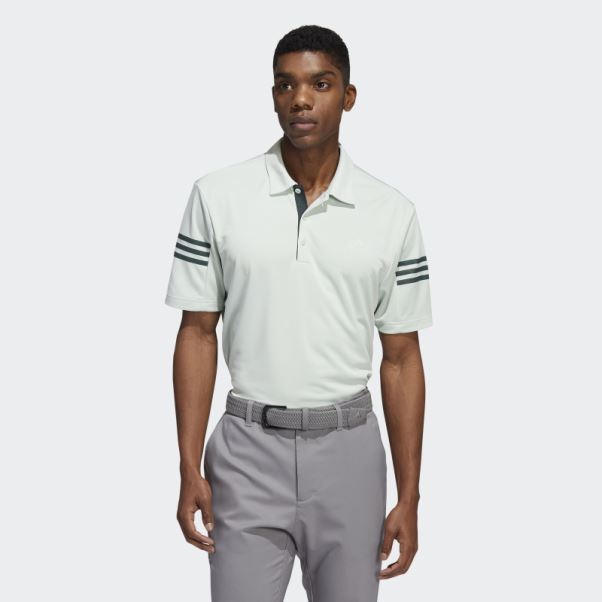 Polo Adidas Vert 3 Bandes