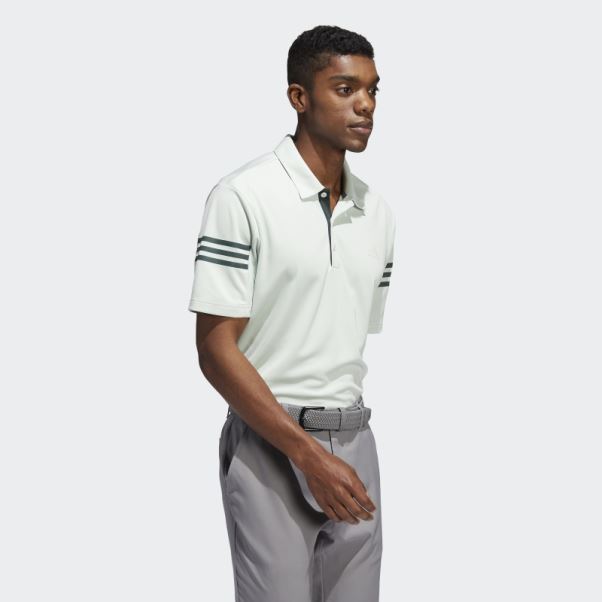 Polo Adidas Vert 3 Bandes