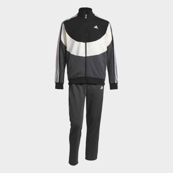 Adidas Survetement Color Block Gris