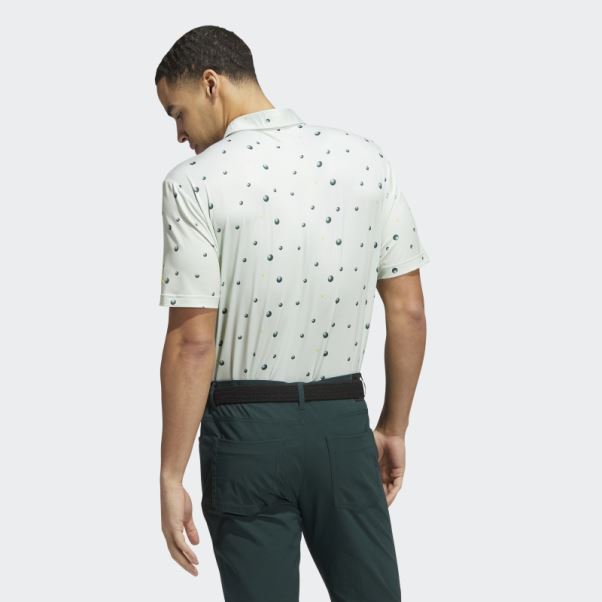 Polo Adidas Ultimate365 Vert Imprimé Sur L'ensemble