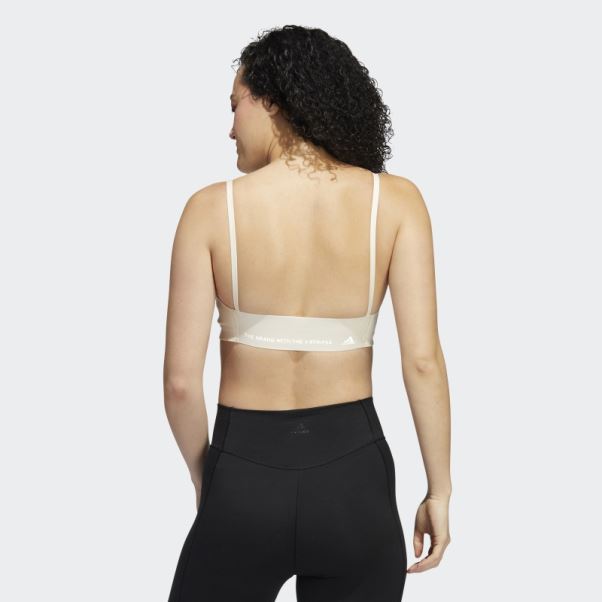 Soutien-gorge à Maintien Léger Yoga Studio Adidas Blanc