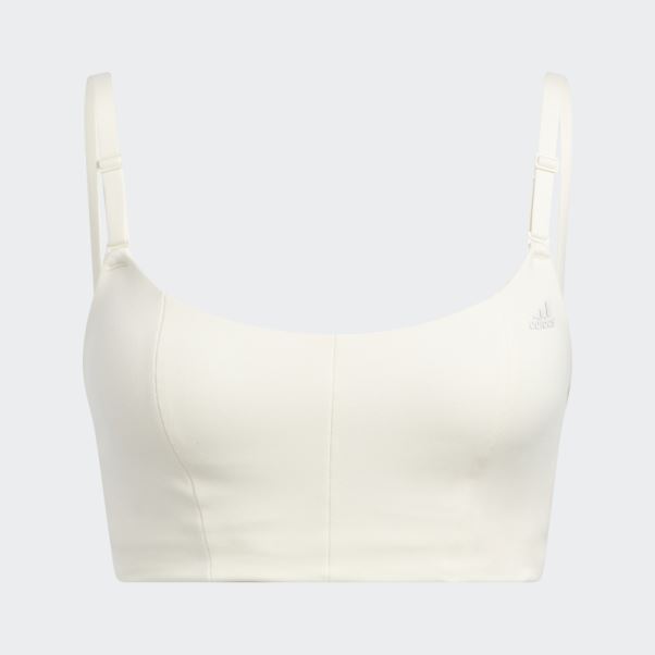 Soutien-gorge à Maintien Léger Yoga Studio Adidas Blanc