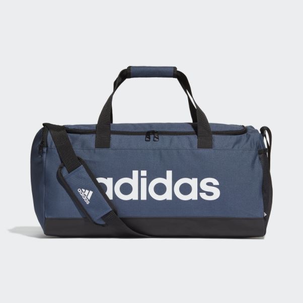 Sac Polochon Logo Essentials Moyen Adidas Bleu Marine