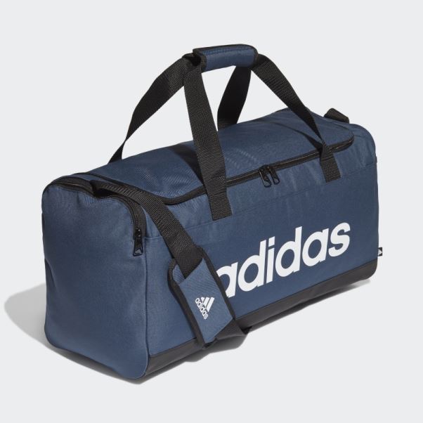 Sac Polochon Logo Essentials Moyen Adidas Bleu Marine
