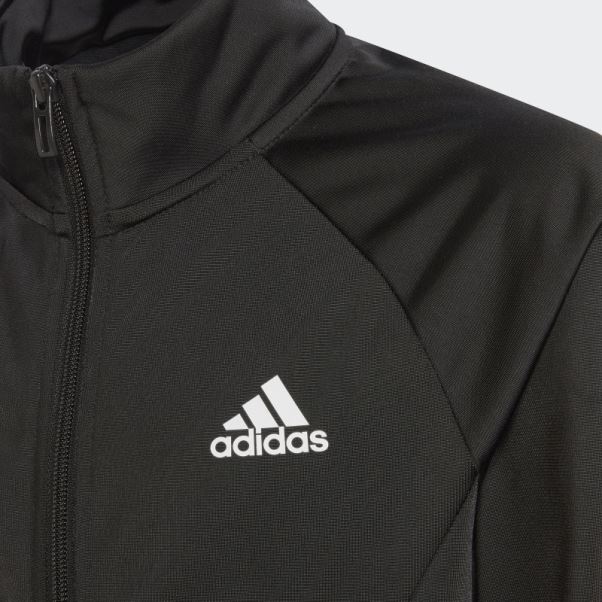 Survetement Team Polyester Regular 3 Bandes Noir Adidas
