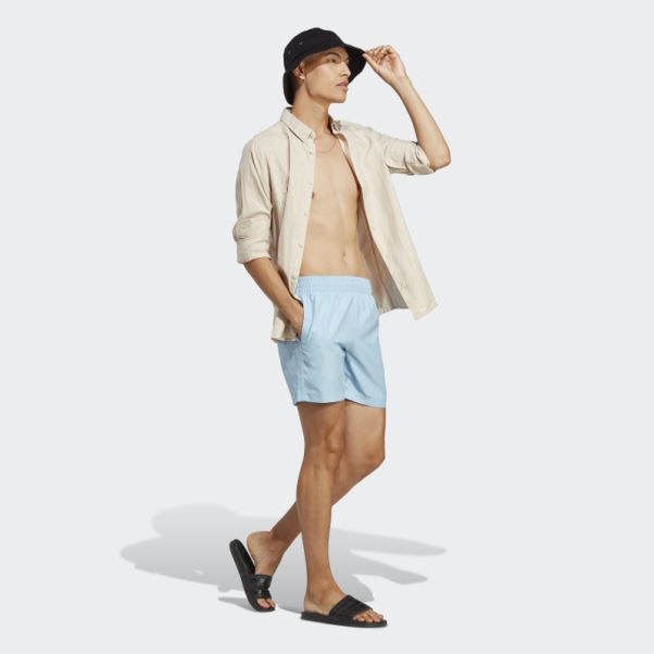 Short De Bain Uni Bleu Originals Essentials Adidas