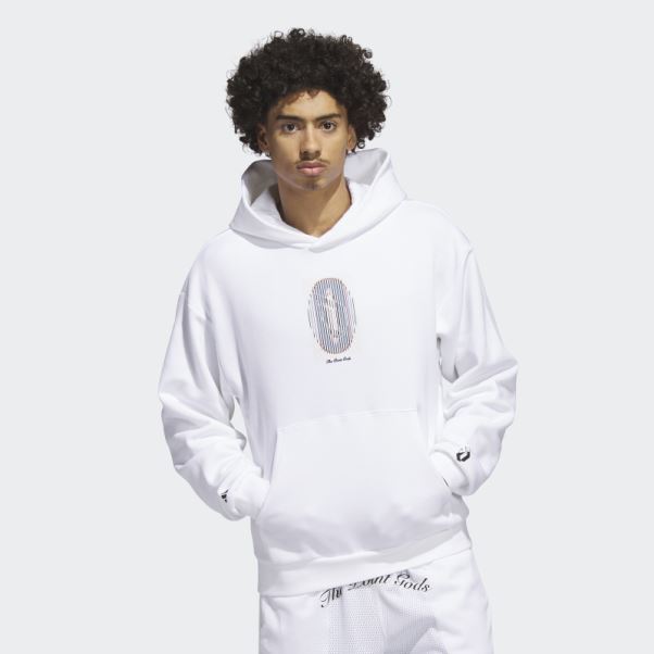 Adidas Dame Pg Sweat à Capuche Blanc