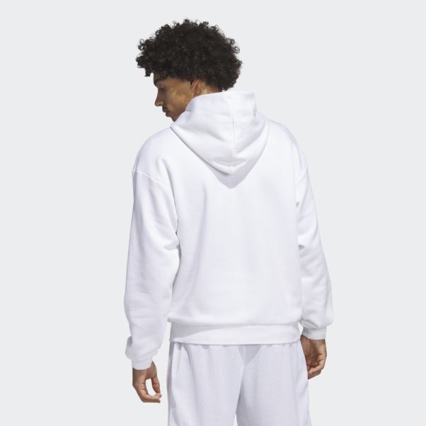 Adidas Dame Pg Sweat à Capuche Blanc