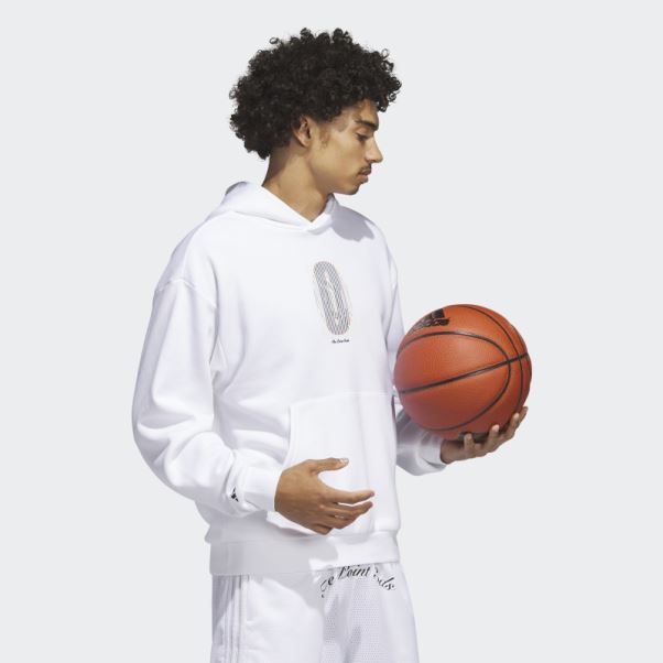 Adidas Dame Pg Sweat à Capuche Blanc