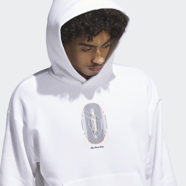 Adidas Dame Pg Sweat à Capuche Blanc