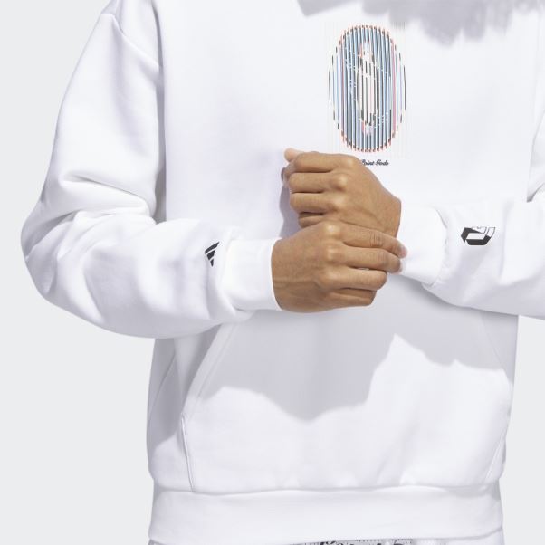 Adidas Dame Pg Sweat à Capuche Blanc