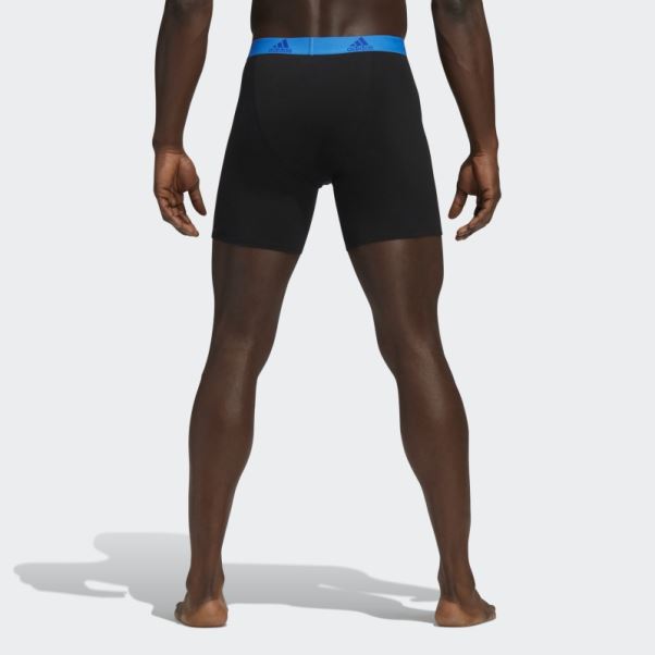 Boxer En Coton Stretch 3 Paires Noir Adidas