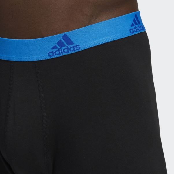 Boxer En Coton Stretch 3 Paires Noir Adidas