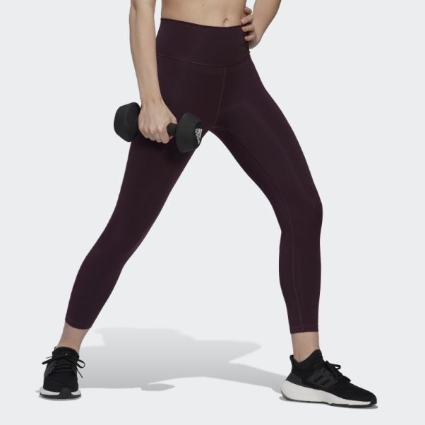 Legging Adidas Optime Training 7/8 Bordeaux
