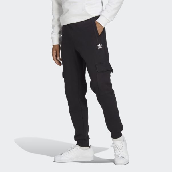 Pantalon Cargo Adidas Trefoil Essentials Noir