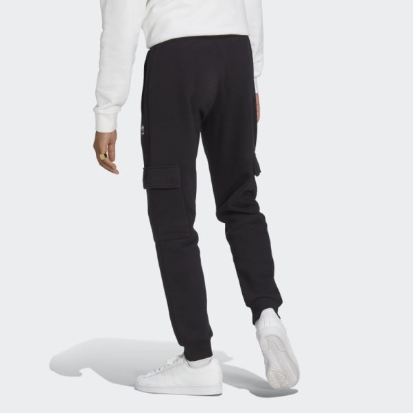 Pantalon Cargo Adidas Trefoil Essentials Noir
