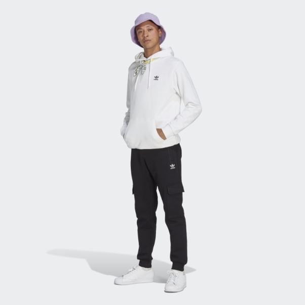 Pantalon Cargo Adidas Trefoil Essentials Noir