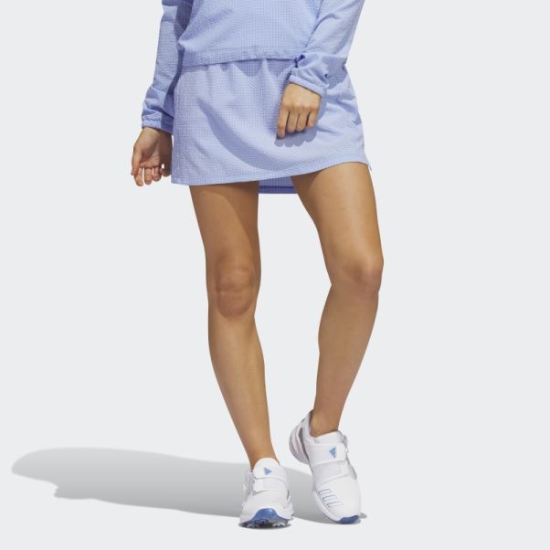 Jupe-short De Golf En Seersucker 16 Pouces Adidas Bleu
