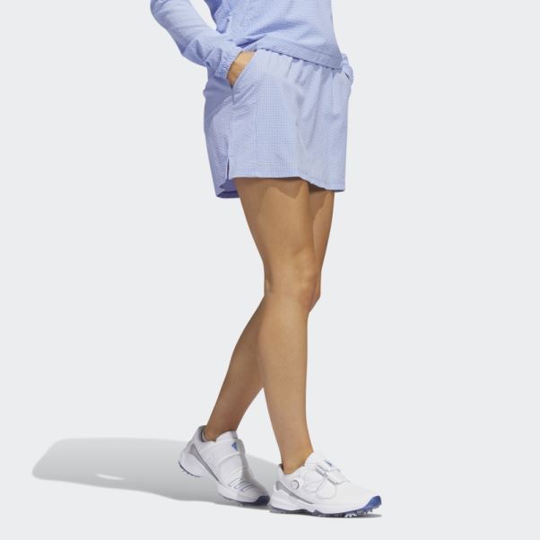 Jupe-short De Golf En Seersucker 16 Pouces Adidas Bleu