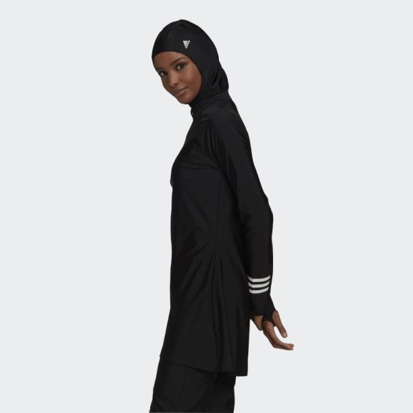 Adidas Haut De Maillot De Bain Manches Longues Noir