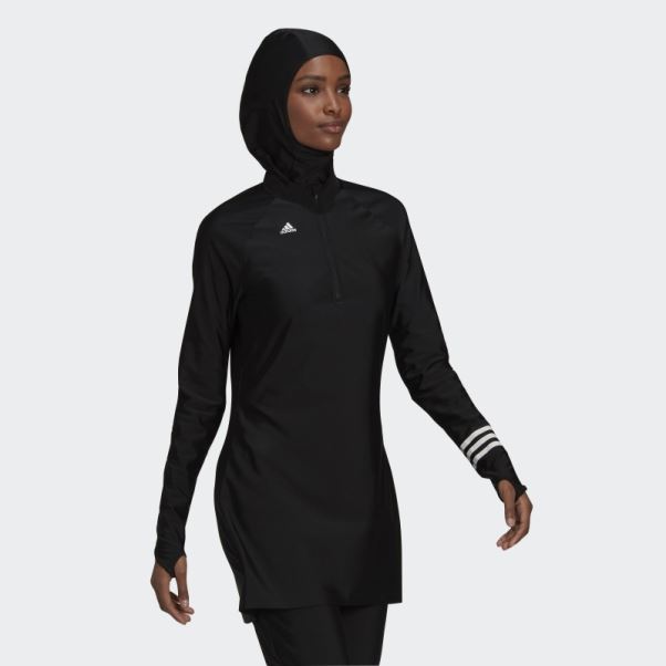 Adidas Haut De Maillot De Bain Manches Longues Noir