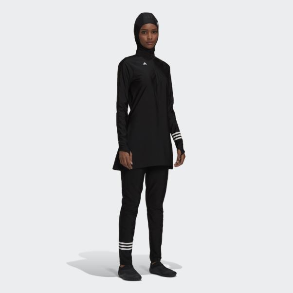 Adidas Haut De Maillot De Bain Manches Longues Noir