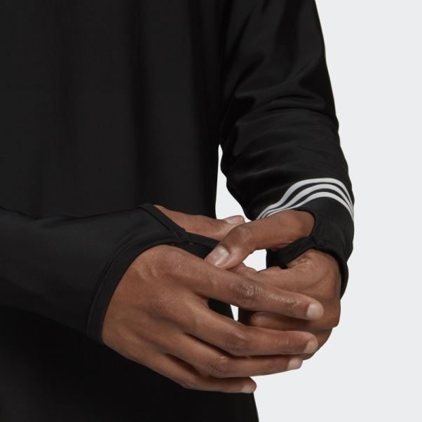 Adidas Haut De Maillot De Bain Manches Longues Noir