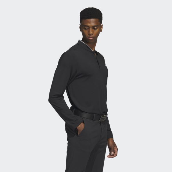 Polo Adidas Noir Manches Longues